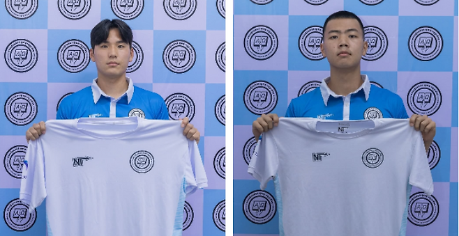 캅보디아 프로축구 1부 리그에 진출한 경일대 김정우, 김현수(우측) 선수./경일대 제공