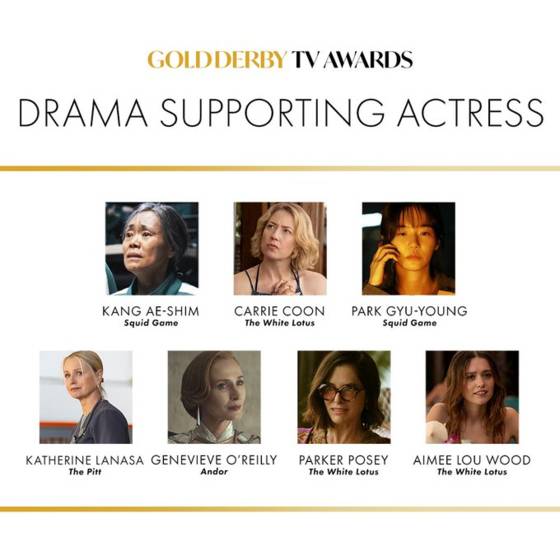 2025 골드더비 TV 어워즈 여우조연상 후보 목록.