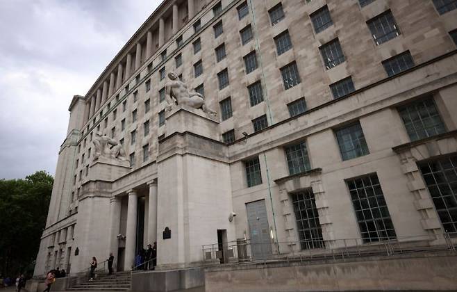 영국 런던 국방부(MoD) 전경. EPA·연합뉴스