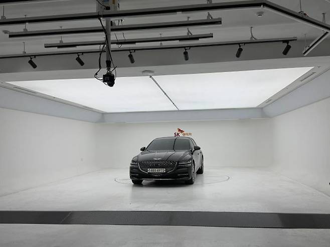 차량의 모든 각도를 시각화하는 '360도 VR 자동화 촬영' 존ⓒ데일리안 편은지 기자