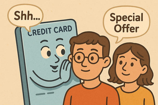 카드사가 조용히 마케팅하는 모습을 AI가 그린 이미지 <사진=챗GPT·달리3>