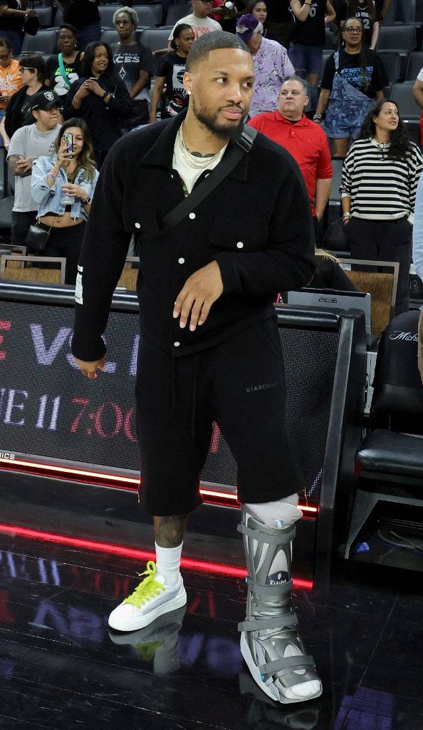 아킬레스건 수술을 받고 재활 중인 대미안 릴라드. 사진=AFPBBNews