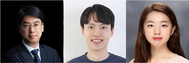 왼쪽부터 김영덕 경희대 물리학과 교수, 한광희 박사과정생, 이희연 박사과정생. 김영덕 교수 제공