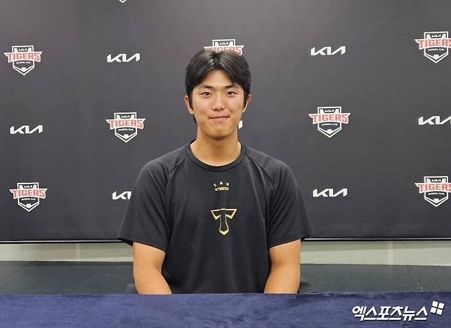 18일 오후 광주-KIA챔피언스필드에서 열릴 예정이었던 '2025 신한 SOL Bank KBO리그' NC 다이노스와 KIA 타이거즈의 경기가 우천으로 취소됐다. KIA 이의리가 취재진과 인터뷰에 임하고 있다. 광주, 유준상 기자