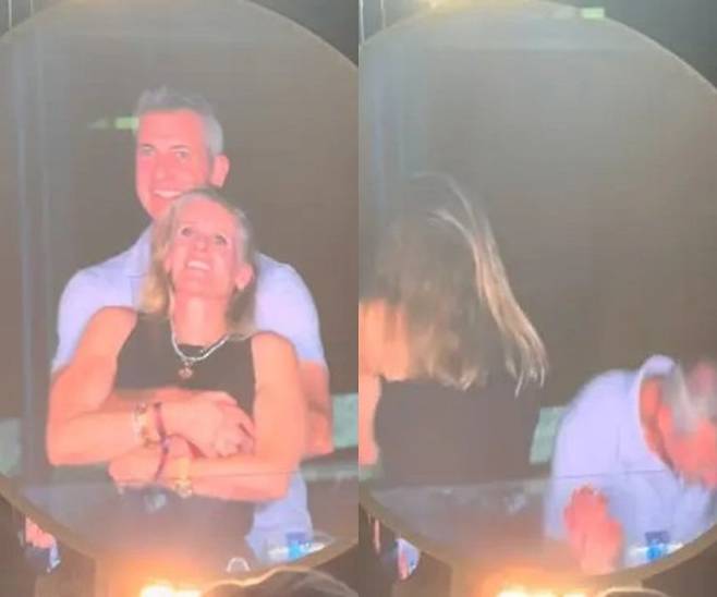 콜드플레이 콘서트 전광판을 통해 불륜 현장을 들킨 미국 IT 기업 아스트로노머 최고경영자(CEO)와 최고인사책임자(CPO). /사진= 틱톡 캡쳐