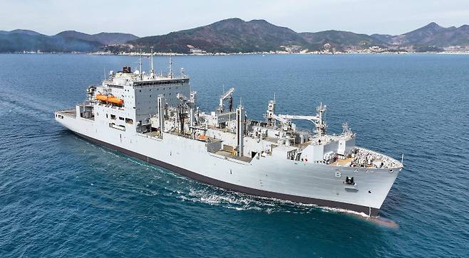 한화오션이 국내 최초로 미 해군 함정의 MRO 사업권을 따내 유지 보수를 완료한 월리 시라함. 한화오션 제공