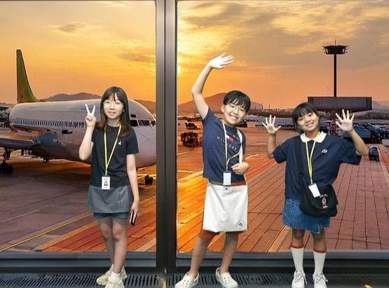 공항의 역할과 다양한 기능을 살펴보기 위해 인천시 중구 운서동에 있는 인천국제공항 제2여객터미널에 방문한 소중 학생기자단.