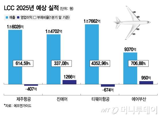 LCC 2025년 예상 실적/그래픽=김지영