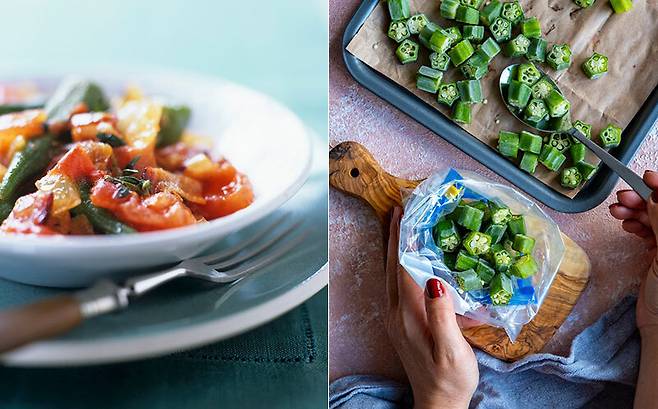 오크라의 점액질에 포함된 뮤신은 단백질 분해를 돕고, 위벽을 보호해 소화를 촉진한다. 위염이나 속쓰림 같은 위장 장애를 줄이는 데 효과적이다. 클립아트코리아 제공