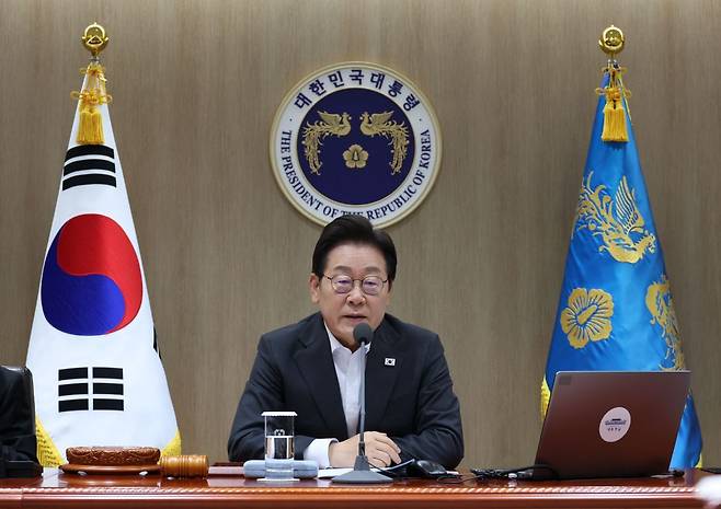 이재명 대통령이 22일 서울 용산구 대통령실에서 국무회의를 주재하고 있다. 김지훈 기자