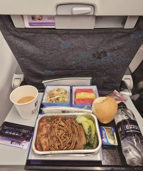 마카오발 인천행 에어마카오 기내식