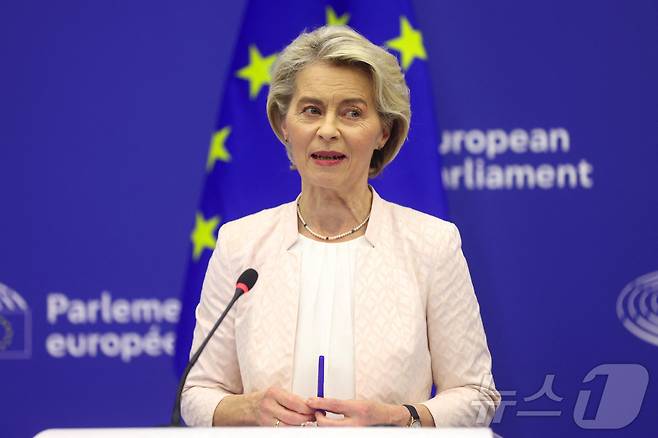 우르줄라 폰데어라이엔 EU 집행위원장. 2024.07.19 ⓒ 로이터=뉴스1 ⓒ News1 우동명 기자