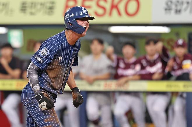 최근 타격감이 가파른 상승세인 구자욱. 삼성의 후반기 반등을 이끄는 주역 중 한 명이다. 삼성 제공