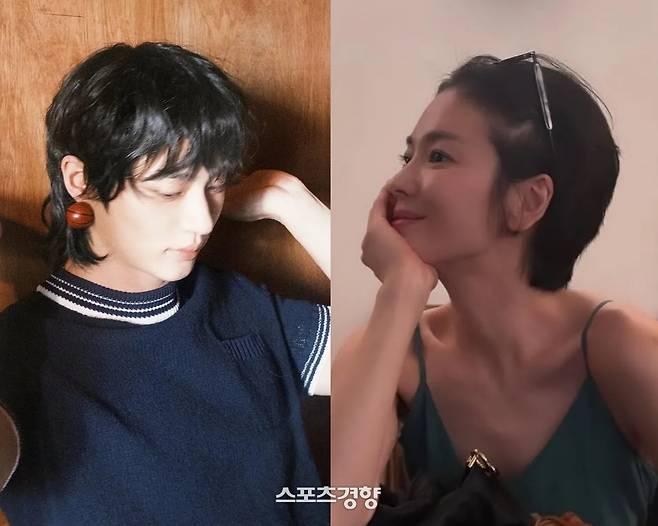 변우석과 송혜교. 개인 SNS 캡처