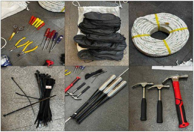 정보사의 선관위 직원 체포조가 준비한 도구들. 검찰 비상계엄 특별수사본부 제공