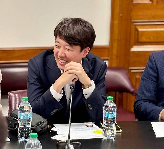 방미 중인 이준석 개혁신당 의원. 사진 페이스북 캡처