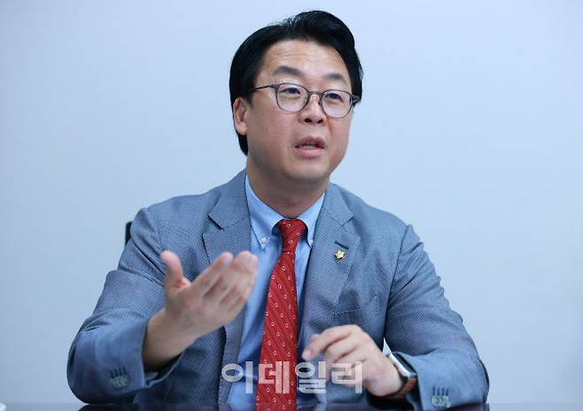 곽규택 국민의힘 의원이 서울 여의도 국회의원회관에서 이데일리와 인터뷰를 하고 있다. (사진=노진환 기자)