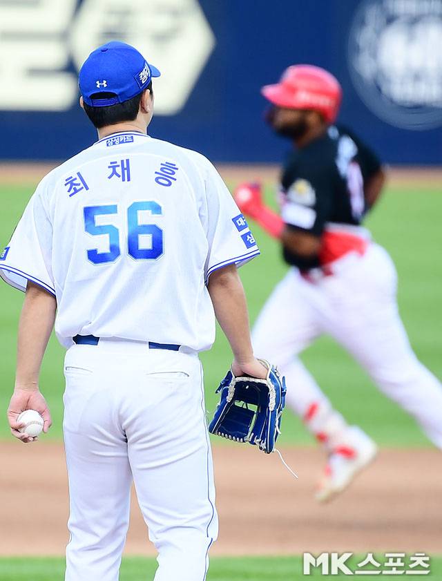 삼성에서 뛸 당시의 최채흥. 사진=김영구 기자