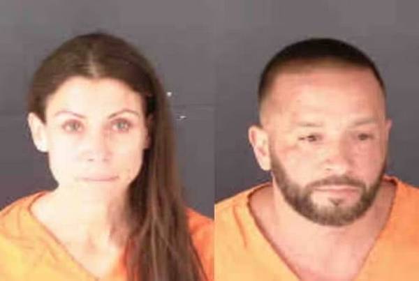 비행기 안에서 성행위를 한 커플이 현지 경찰에 체포됐다. 사진은 기내에서 성행위를 한 혐의로 체포된 트리스타 라일리와 크리스토퍼 드류 아널드 모습. /사진=새러소타 카운티 보안관 사무소