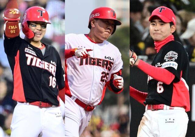 NC로 향하는 최원준-이우성-홍종표(왼쪽부터)./KIA 타이거즈, 마이데일리