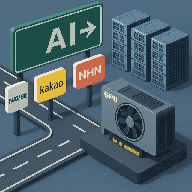 GPU 확보 사업에 네이버·카카오·NHN이 선정됐다. (사진=챗GPT 제작)