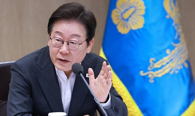 이재명 대통령이 29일 서울 용산 대통령실 청사에서 열린 국무회의에서 발언하고 있다. 연합뉴스