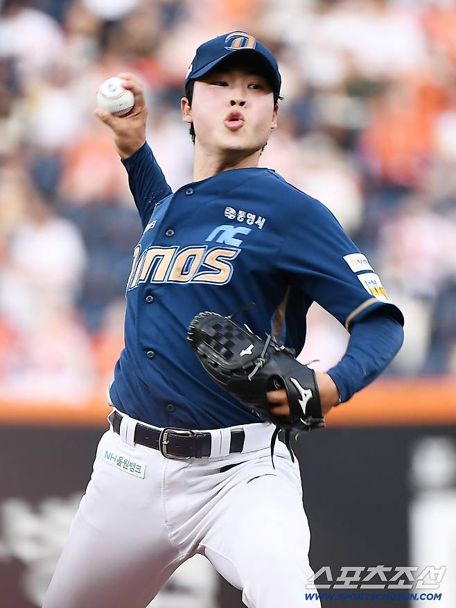 2일 대전 한화생명볼파크에서 열린 NC-한화전. NC 선발투수 목지훈이 투구하고 있다. 대전=정재근 기자 cjg@sportschosun.com/2025.7.2/