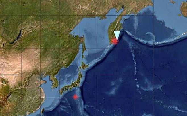 30일(현지시간) 러시아과학아카데미와 미국지질조사국(USGS)에 따르면 이날 오전 11시 24분 캄차카반도 동쪽 바다에 규모 8.8의 초강진이 발생했다. 진앙은 인구 18만 7000명이 있는 러시아 페트로파블롭스크-캄차츠키에서 동남쪽으로 110㎞ 떨어진 곳이다. 2025.7.30 러시아과학아카데미