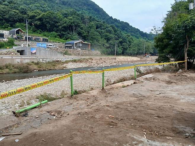 가평군 수해피해를 입은 농가들이 말끔히 정리되고 있다.<가평군 제공>