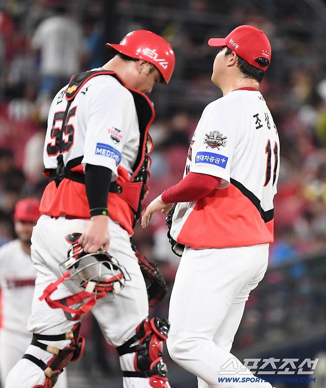 23일 광주 기아 챔피언스필드에서 열린 LG-KIA전. 10회초 2실점한 조상우가 강판되고 있다. 광주=정재근 기자 cjg@sportschosun.com/2025.7.23/