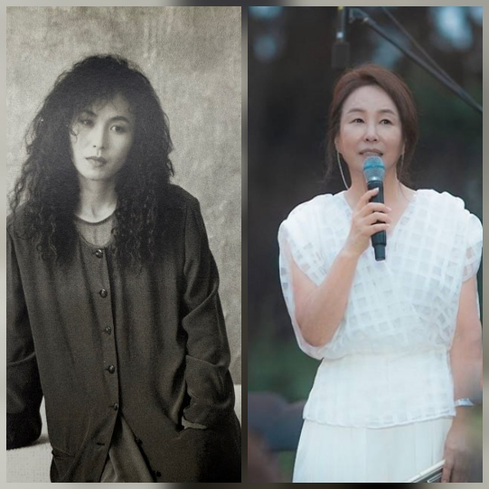 배우 김미숙이 ‘91년 흑백 셔츠컷’과 2025년 무대 위 화이트룩을 오버랩시키며, 세월을 뛰어넘는 단아한 스타일을 다시 한 번 증명했다.사진=김미숙 SNS