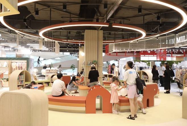 3층에 조성한 ‘키즈 그라운드’. 사진제공|이마트