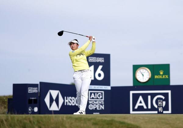 김아림, 전인지, 고진영, 김효주, 최혜진, 유해란, 김세영, 윤이나, 방신실, 이소미, 임진희 프로, 이민지, 리디아 고, 넬리 코다, 이민지 등이 출전한 2025년 미국여자프로골프(LPGA) 투어 메이저 골프대회 AIG여자오픈. LPGA 투어 우승을 차지한 일본의 루키 야마시타 미유. 사진제공=Morgan Harlow/R&A/R&A via Getty Image (사진을 무단으로 사용하지 마십시오.)