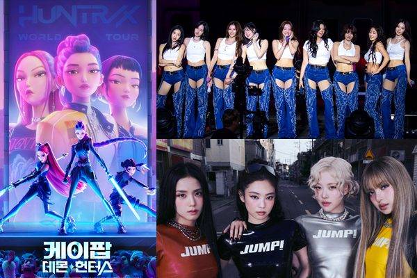 '케이팝 데몬 헌터스' 포스터, 트와이스, 블랙핑크 / 사진=넷플릭스, JYP엔터테인먼트, YG엔터테인먼트