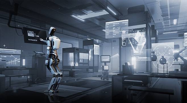 애지봇의 휴머노이드 로봇. 애지봇