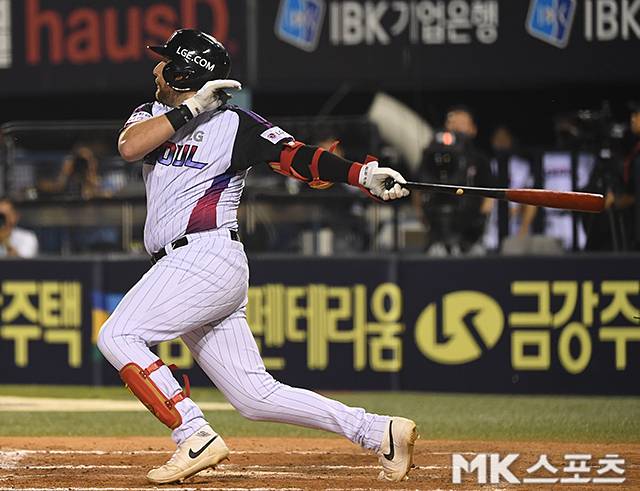 LG 오스틴은 8일 잠실 한화전에서 동점 적시타를 쳤다. 사진(잠실 서울)=천정환 기자