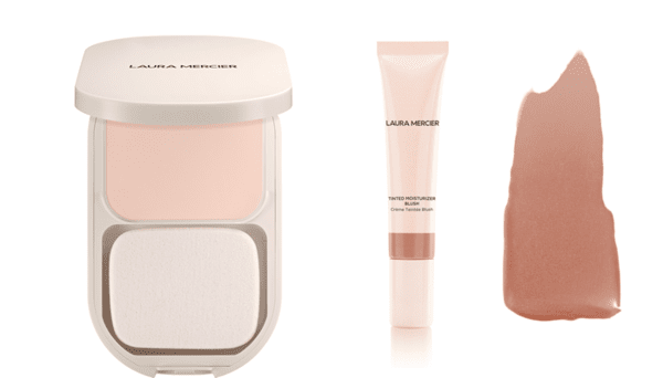 로라 메르시에 리얼 플로리스 페더 매트 파우더 파운데이션 #1C 머랭 6.5g 8만9천원, 틴티드 모이스춰라이저 블러쉬 #03 프로방스 15ml 5만5천원원대
