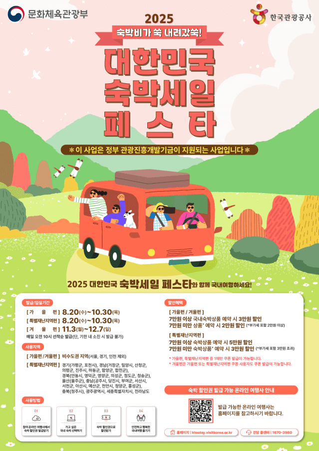 문체부-한국관광공사, 하반기 숙박세일페스타 진행.