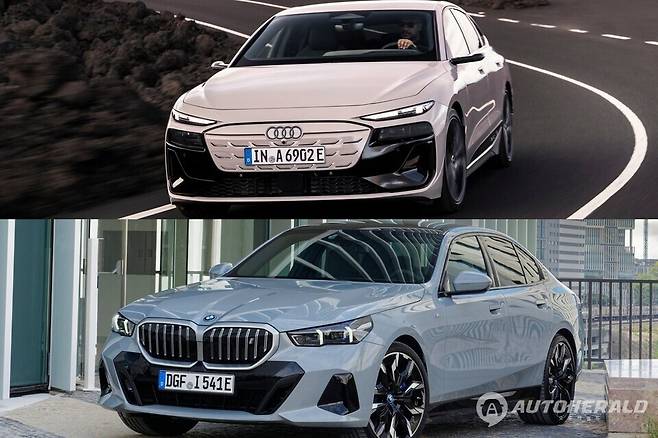 아우디 A6 e-트론 출시로 BMW i5와 국내 경쟁이 예고된다(출처: 아우디, BMW)
