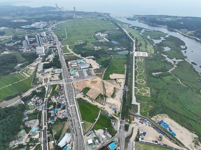 양양군 역세권 개발지 일대 전경 ⓒ 양양군 제공