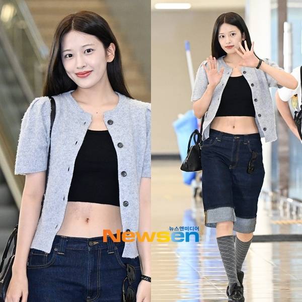 해외일정을 위해 일본으로 출국하는 안유진