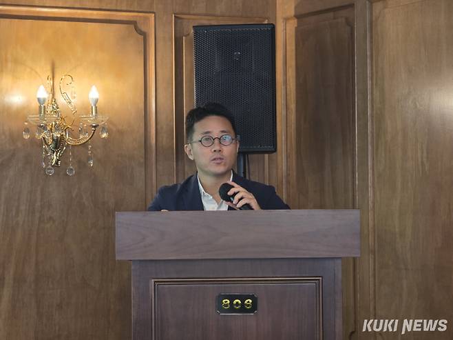 이지효 파두 대표가 창립 10주년을 맞아 27일 서울 종로구 클럽806에서 기자간담회를 개최하고 환영사를 하고 있다. 정우진 기자