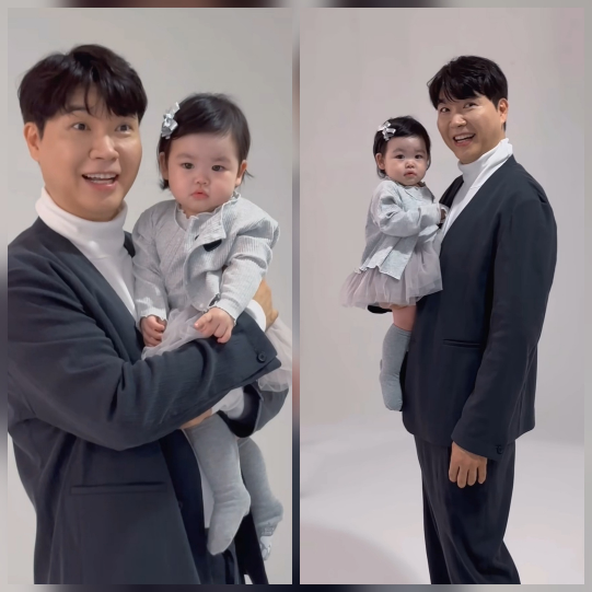 방송인 박수홍이 딸 재이와 함께한 화보 촬영 현장을 공개했다.사진=박수홍 SNS