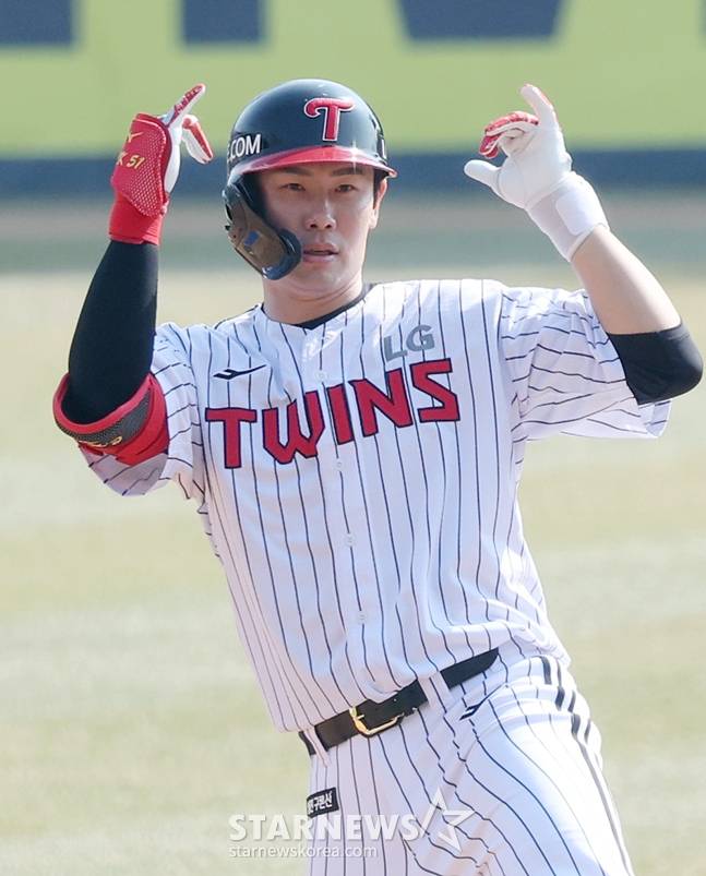 LG 홍창기. /사진=김진경 대기자