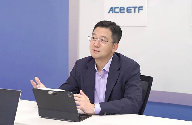 남용수 한국투자신탁운용 ETF본부장(상무)이 머니투데이와 인터뷰하고 있다. /사진=한국투자신탁운용