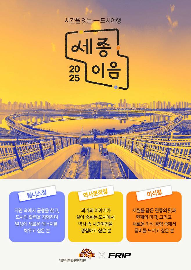 웰니스형과 역사문화형, 미식형으로 5일 출시되는 세종시 3대 테마 여행 상품. 사진=세종시 문화관광재단 제공.