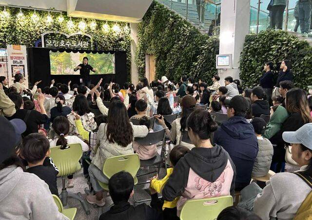 ▲ 충북 청주오창호수도서관 독서행사 사진. /청주시 제공