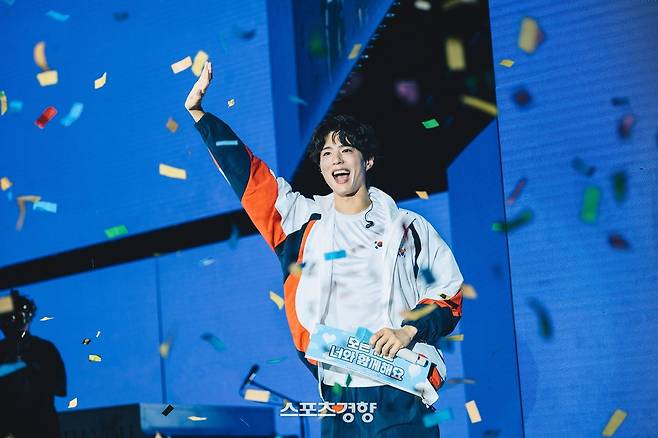 팬 미팅을 진행하고 있는 배우 박보검. 더블랙레이블 제공