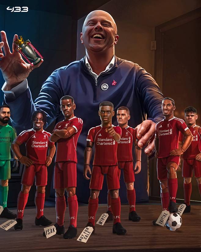 알렉산데르 이사크, 플로리안 비르츠 등을 영입한 리버풀. /사진=433 SNS 캡처
