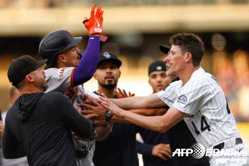 윌리 아다메스는 1회 일어난 벤치클리어링으로 퇴장당했다. 사진(美 덴버)=ⓒAFPBBNews = News1